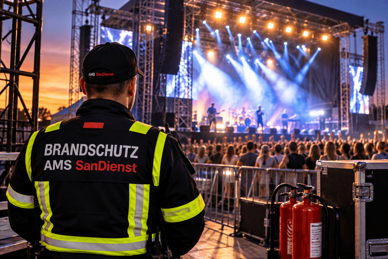 Brandschutztechnische Ausrüstung als Motiv für die Veranstaltungsabsicherung